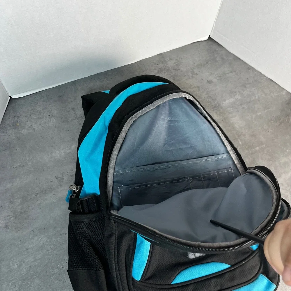 Fanspack Blue Black‎ Multi-Pocket School Travel Backpack with Reflective Straps